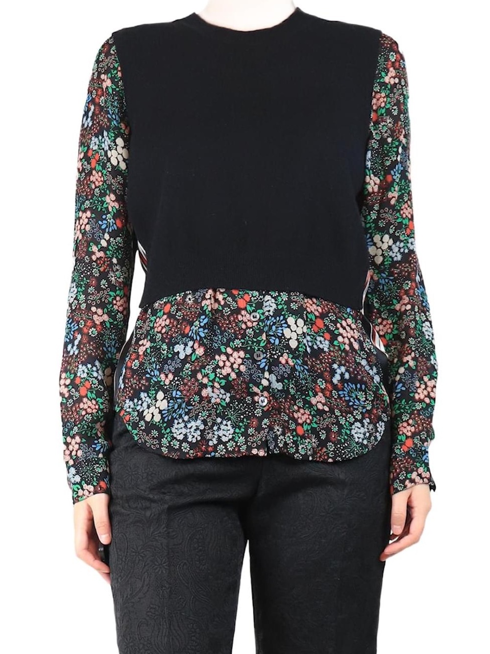 veronica beard silk cashmere blouse sweater vest flowy top
